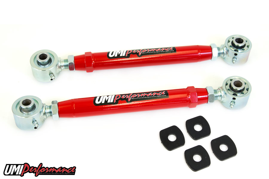 2010-2014 Camaro/08-09 Pontiac G8 UMI Performance Adjustable Chromoly Rear Toe Rods - Roto-Joints