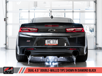 2016+ Camaro SS 6.2L V8 AWE Tuning Track Edition Axleback Exhaust System w/Diamond Black Tips