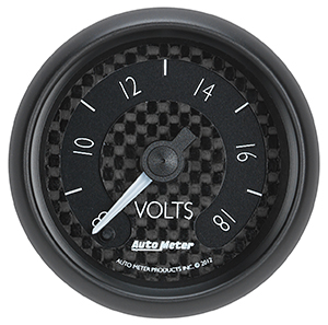 Auto Meter GT Series 2 1/16" Volt Meter Gauge - 8-18 Volts